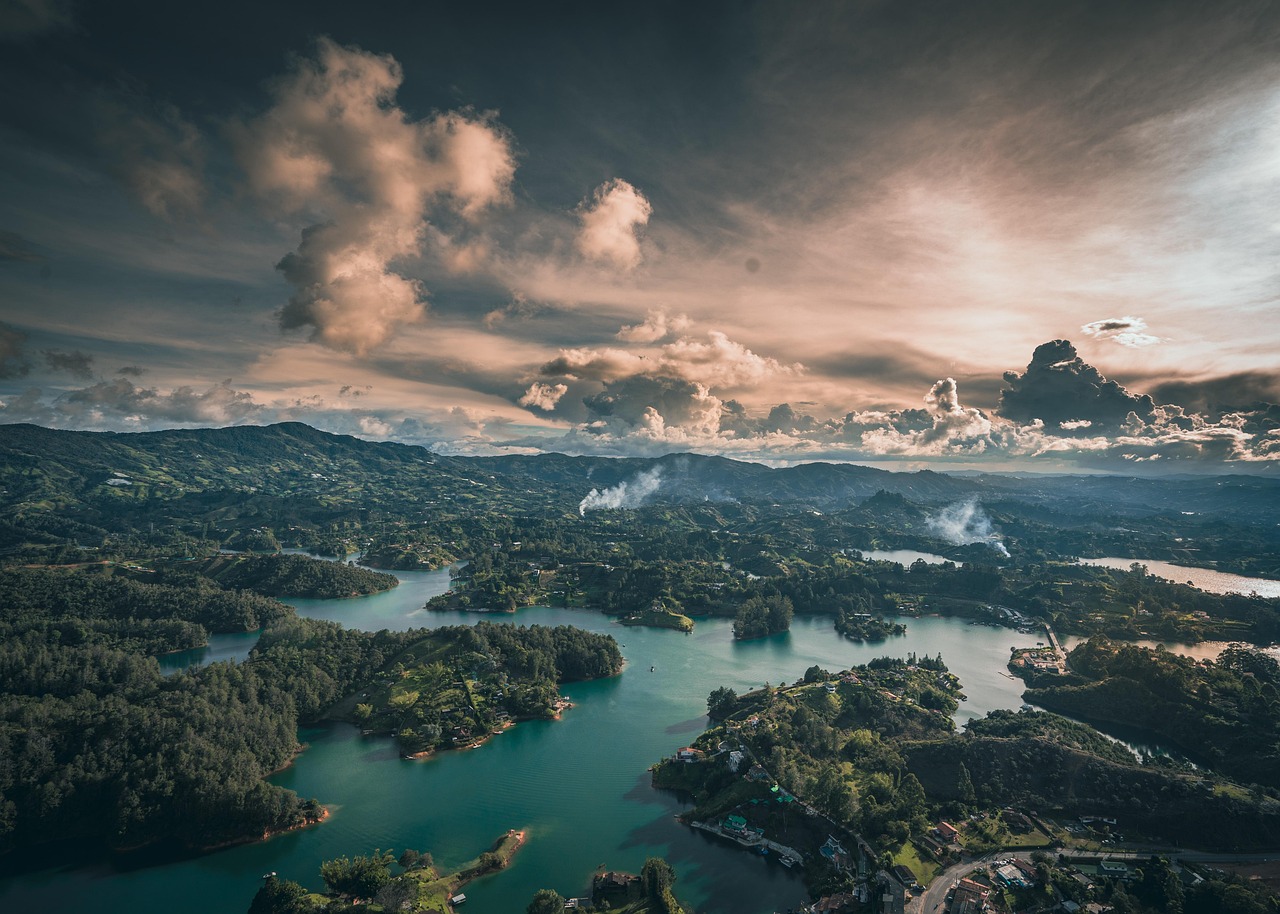 Stunning view of Guatape lake